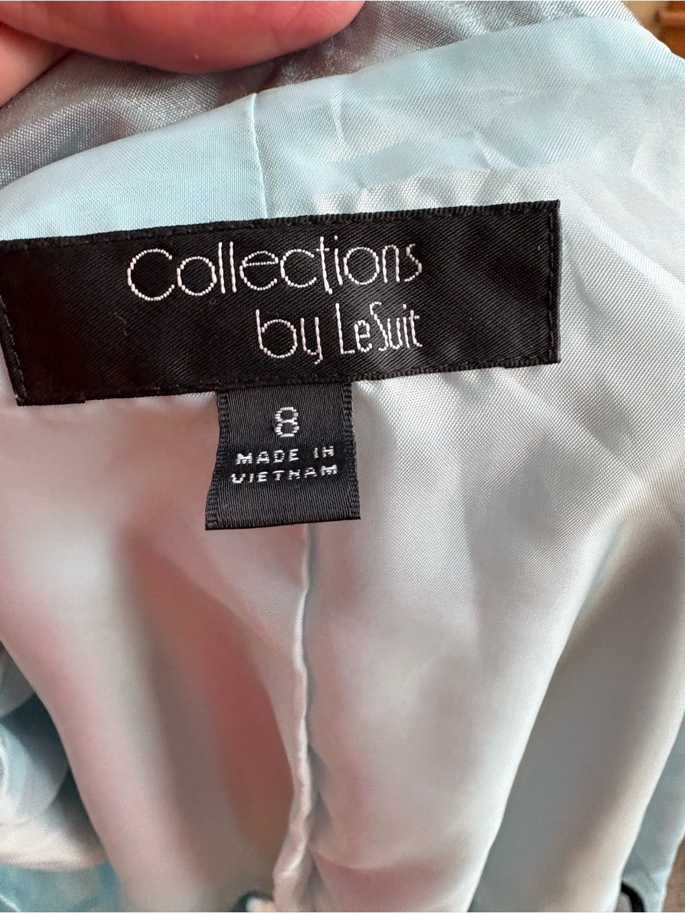 Collections by LeSuit Special Occasion or Party Dress with Coat, Sea foam Size 8 - Picture 7 of 9